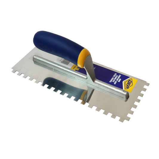 Qep 8mm Square Notch Stainless Steel Trowel - 280mm x 115mm - Durable Design - Auzzistore
