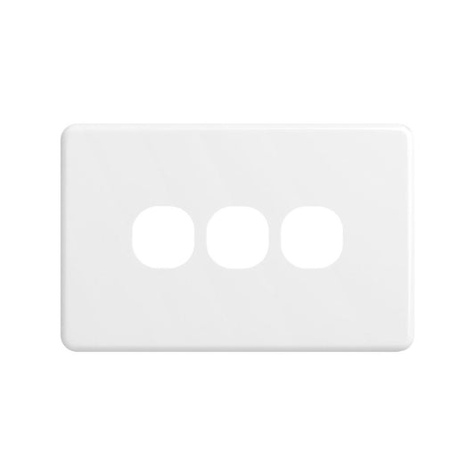 Deta Three Gang Grid Plate - 77mm x 30mm - Polycarbonate - Indoor Use - Auzzistore