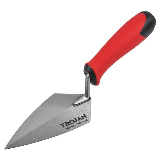 Trojan 150mm Pointing Trowel - High Carbon Steel Blade - Ergonomic Grip - Auzzistore