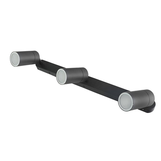 Brilliant Lighting Coolum Triple Wall Light Black 240V Stainless Steel Weather Resistant – view 2