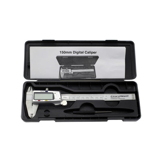 Craftright Digital Caliper - 150mm - Stainless Steel - Large LCD Display - Auzzistore
