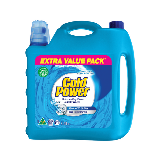 Cold Power Advanced Clean Liquid Laundry Detergent - 4L - 5.9kg - Cold Water Stain Removal