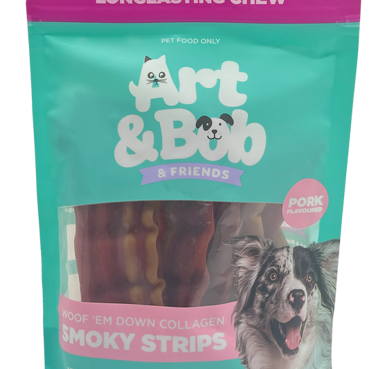 Art Bob Collagen Bacon Dog Treat - 100g - Supports Dental Health - Highly Digestible
