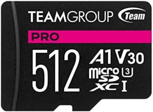 512GB Team Group PRO MicroSDXC Card with V30 Technology | Auzzi Store