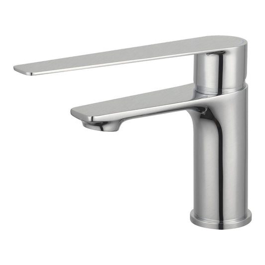 Evekare Brushed Nickel Extended Lever Basin Mixer - 180mm x 75mm - Easy Access