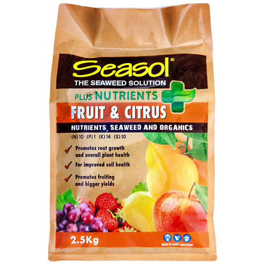 Seasol 2.5kg Plus Nutrients Fruit and Citrus - Granular - Brown - Auzzistore