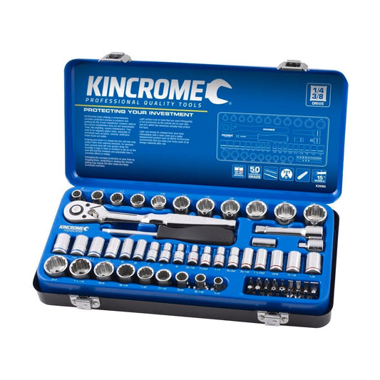 Kincrome Socket Set - 61 Piece - Chrome Vanadium Steel - Ratcheting - Auzzistore