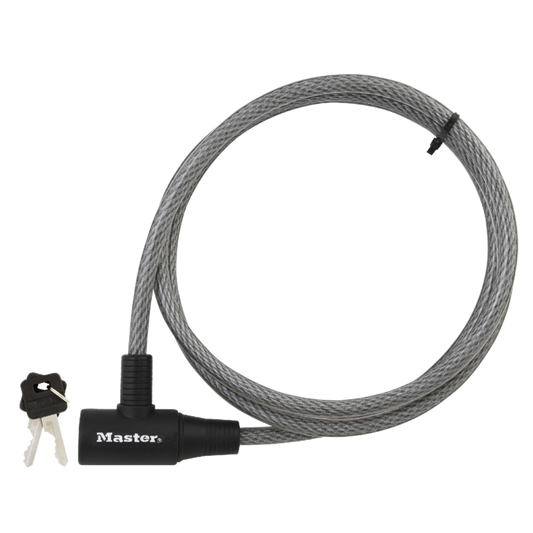 Master Lock Keyed Cable Lock 10mm x 1.8m Braided Steel Durable - Auzzistore