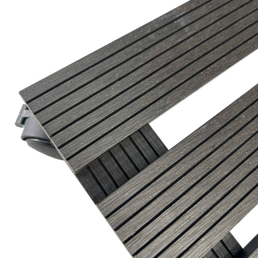 Jack Square Pot Trolley - Charcoal - 29cm - Wood-Poly Composite - Durable – view 3 - Auzzistore
