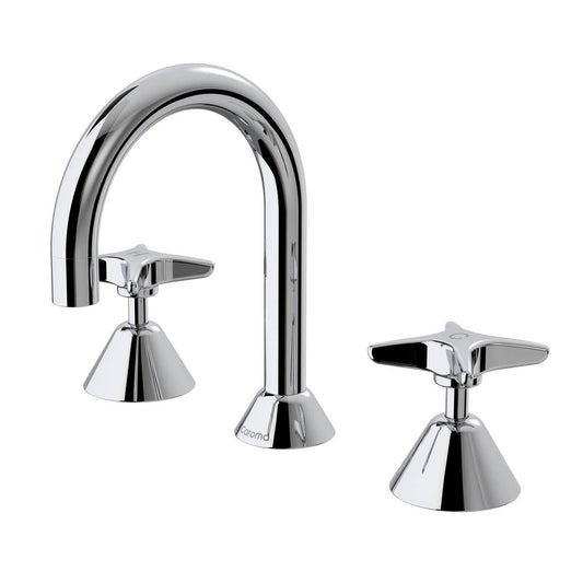Caroma Chrome Elegance II Basin Set - Lead Free Brass - 3 Hole - 55mm x 175mm x 120mm
