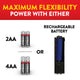 Eveready Dolphin Hybrid Rechargeable Floating LED Flashlight 225 Lumen - 135mm x 317mm x 67mm - Waterproof - Durable