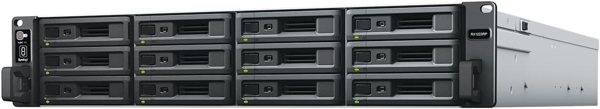 Synology Expansion Unit RX1223RP 12-Bay 3.5" Diskless NAS (2U Rack) (SMB/ENT) for Scalable NAS Models RX1223RP