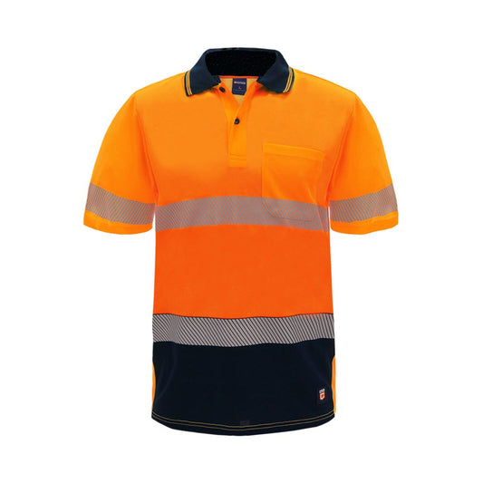 Citeco Orange Hi Vis Short Sleeve Polo Large - Lightweight - Breathable - Reflective