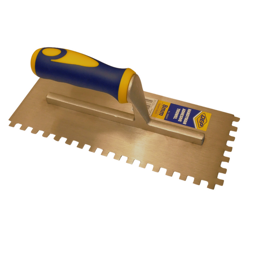 QEP 8mm Square Notch Adhesive Trowel Carbon Steel Polymer Ergonomic - Auzzistore