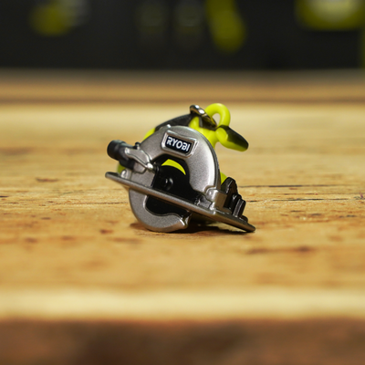 Ryobi Mini S Circular Saw Keyring - 42mm x 84mm x 24mm - Recycled Plastic