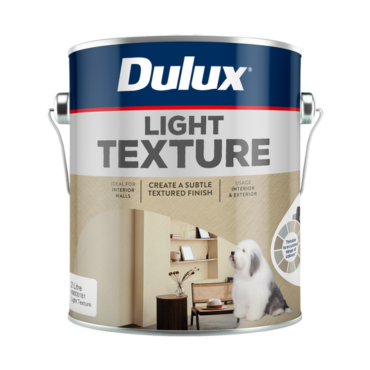 Dulux Design Light Texture Paint - 2L - 175mm x 128mm x 175mm - Low Odour - Auzzistore