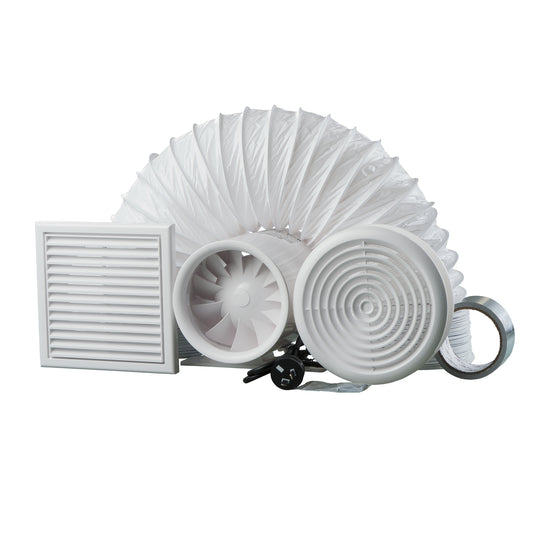 Blauberg 150mm Ducto Ultra Quiet Inline Exhaust Fan Kit