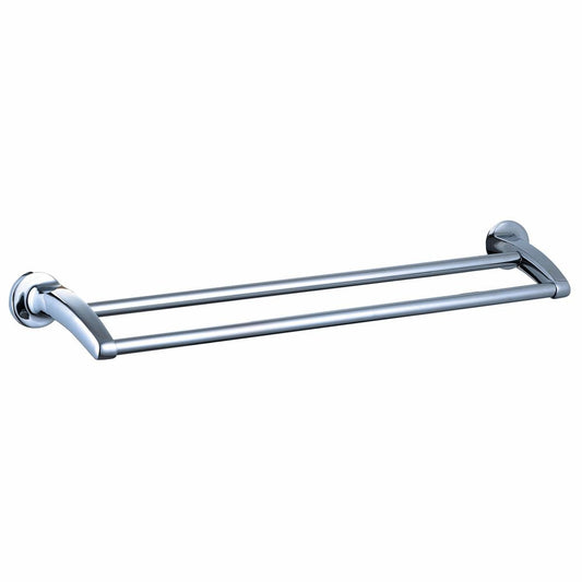 Mondella Chrome Prelude Double Towel Rail 600mm - 2 Rails - Metal