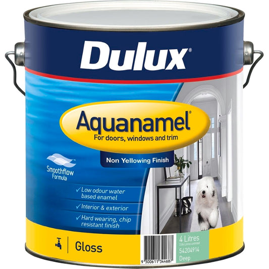 Dulux Aquanamel Gloss Paint 4L Water-Based Deep Durable Finish