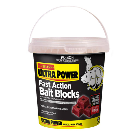 The Big Cheese Bait Block - 540g - Brodifacoum - Fast Action - Auzzistore