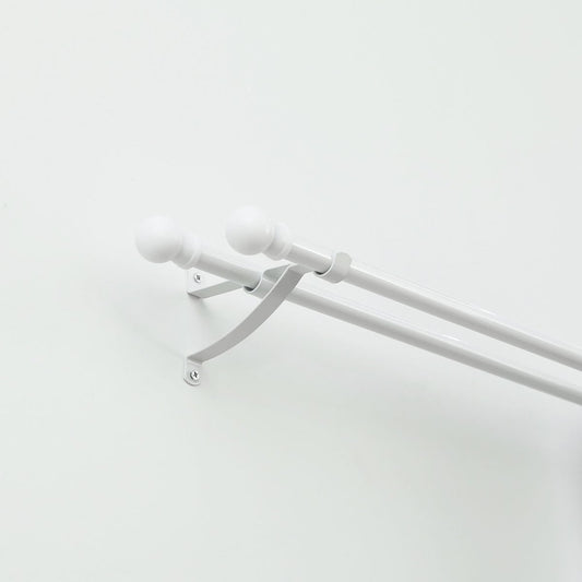 Windoware Double Stayed Curtain Rod Bracket 2 Pack - White - 127mm – view 2 - Auzzistore