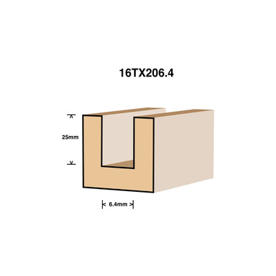 Ultra Router Bit - 6.4mm Tungsten Carbide - Extra Long - Durable