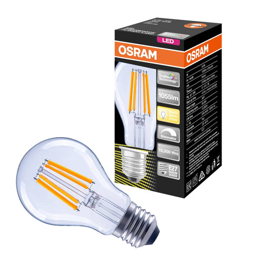 Osram 8 5W Dimmable E27 LED Filament Globe - Warm White - 95mm x 140mm