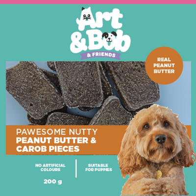Art Bob Peanut Butter and Carob Pieces - 200g - Creamy Texture - Versatile