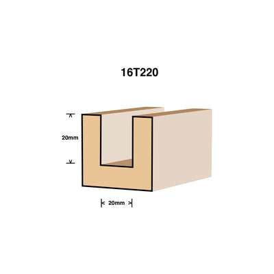 Ultra Router Bit - Straight 20mm - Tungsten Carbide - Durable