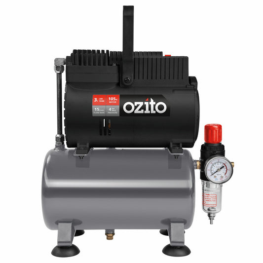 Ozito Airbrush Mini Compressor Kit - 3L - Plastic - Oil Free – view 2