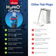 Vileda h2pro Flat Mop - 1.2L - Efficient Water Separation - Streak-Free Clean