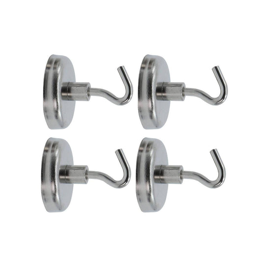 Everhang Silver Magnetic Hook 4 Pack - 35mm - Versatile Hanging Solution