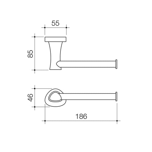 Caroma Acacia Toilet Roll Holder - Chrome - Brass - Elegant Design – view 2