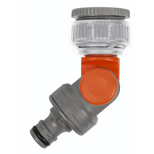 Gardena 13mm Angled Swivel Tap Connector - High Grade Plastic - Durable - Auzzistore