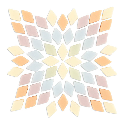 Mandala Art Tutti Frutti Pastel Diamond Mosaic Tiles - 12mm x 20mm - Assorted Colours - Smooth Edges – view 2