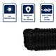 Grunt 10mm x 20m Black Easy Tie Rope - Polypropylene - Durable Use