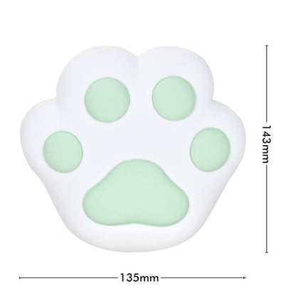Arlec Rechargeable Cat Paw Nightlight - Mint Green - 135mm x 143mm - Adjustable Brightness