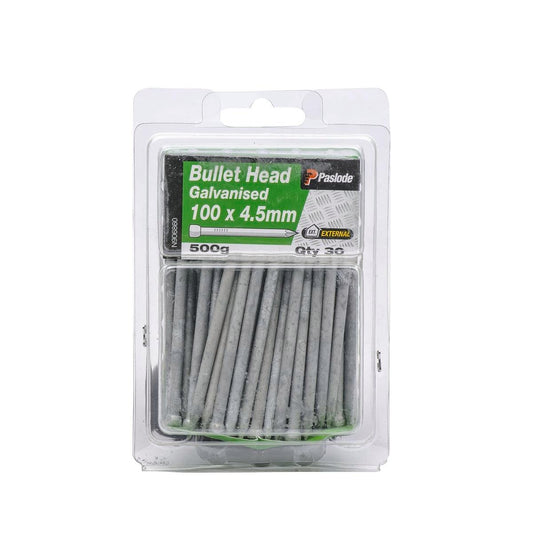 Paslode Galvanised Bullet Head Nails 100mm 4.5mm 30 Pack Durable - Auzzistore
