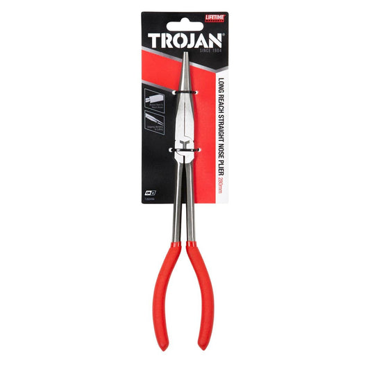 Trojan Long Reach Pliers 280mm - Red and Black - Ergonomic Handles - Auzzistore