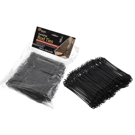 Jack Rod Ties 150mm Black Annealed Steel 200 Pack Durable Ties - Auzzistore