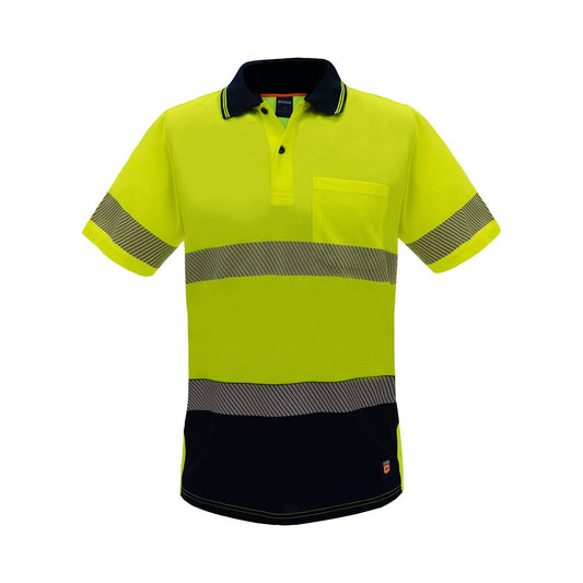Citeco Womens Hi Vis Short Sleeve Polo 16 - Yellow - Reflective - Lightweight
