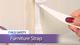 Dreambaby Child Safety Strap 2 Pack - Heavy-Duty - White - Prevents Tipping