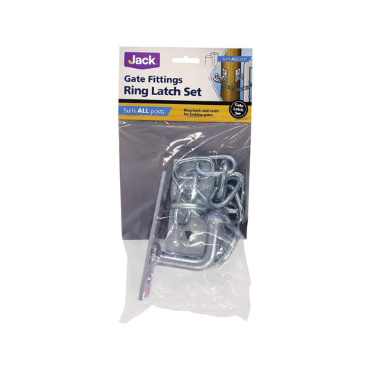 Jack Ring Gate Latch Set - Easy To Use - 13mm Width - Durable Design - Auzzistore