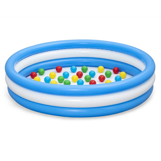 h2ogo 3 Ring Ball Pit - Blue - 1.22m Diameter - 25 Play Balls - 2+ Years - Auzzistore