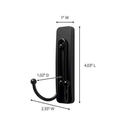Command Adhesive Matte Black Hooks 3 Pack - 4 lbs - 98mm x 171mm - Damage-Free – view 2