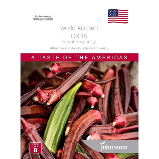Johnsons Okra Seeds - 1m - Seeds - Tolerates Cooler Conditions - Auzzistore