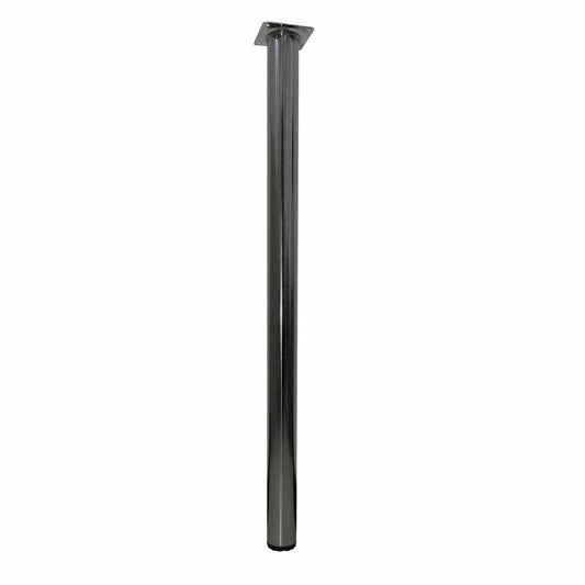 Adoored Adjustable Metal Furniture Leg - 40 x 710mm - Brushed Nickel - Single Leg - Auzzistore
