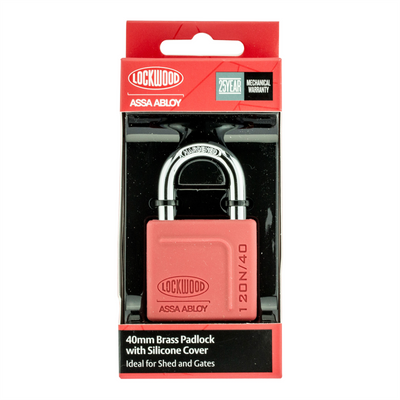 Lockwood 40mm Alloy Silicon Padlock - Heavy Duty Brass - Weather Resistant