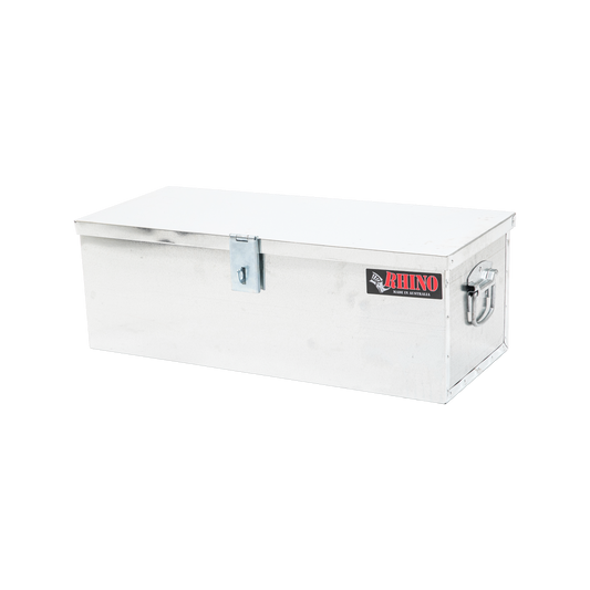 Rhino Galvanised Tool Box 770 x 318 x 265mm Heavy Duty Steel Storage - Auzzistore