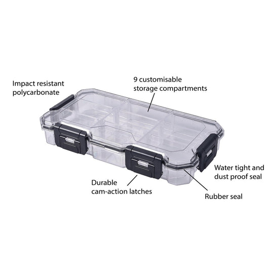 Tactix 9 Compartment Waterproof Storage Box - Large Polycarbonate - Modular – view 2 - Auzzistore